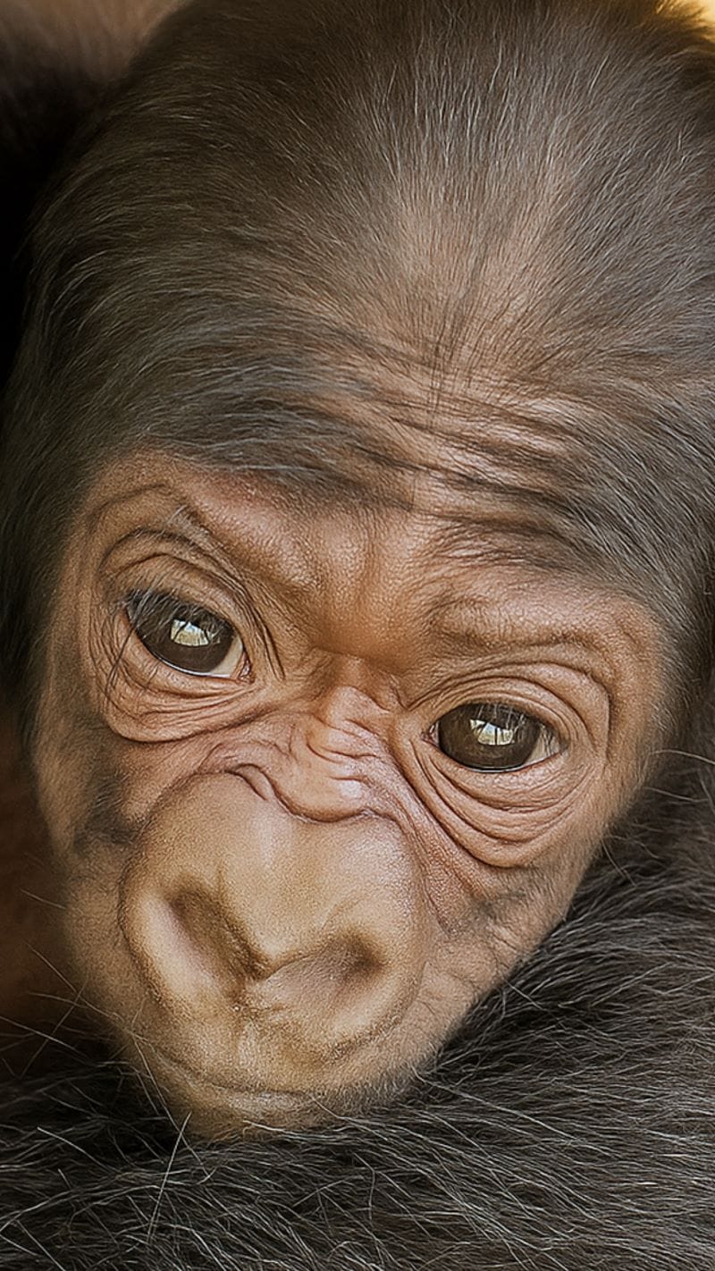 Asha newborn Gorilla baby